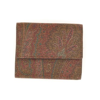 etro paisley pattern wallet