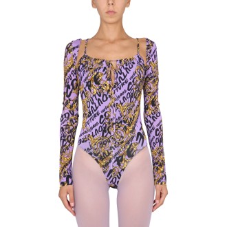 versace jeans couture leotard with print