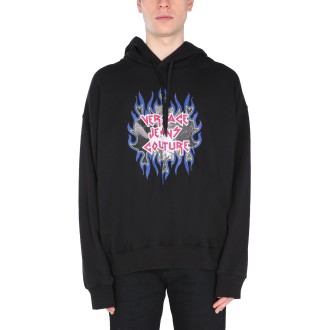 versace jeans couture sweatshirt with rock logo