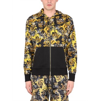 versace jeans couture sweatshirt with baroque logo