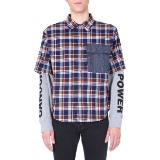 dsquared shirt with double sleeves