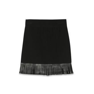 dkny logo zipper skirt and bangs