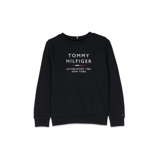 tommy hilfiger logo crewneck sweatshirt