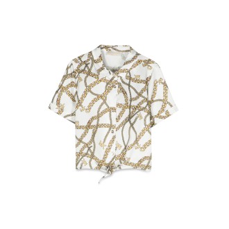 michael kors patterned knot mc shirt