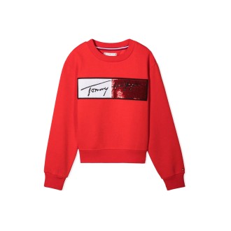 tommy hilfiger sequins flag sweatshirt

