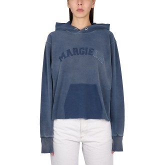 maison margiela hooded sweatshirt with logo