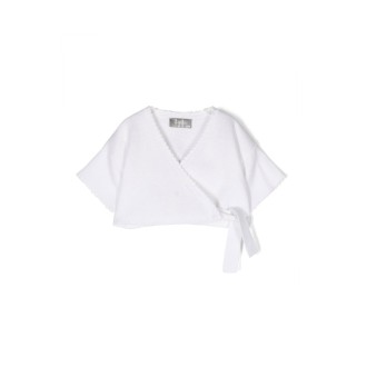 il gufo cross cardigan with short sleeves