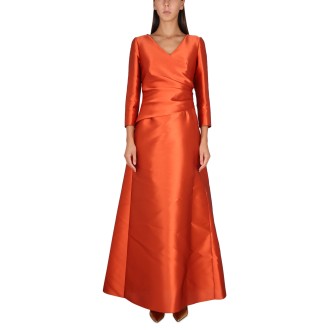 alberta ferretti silk blend dress