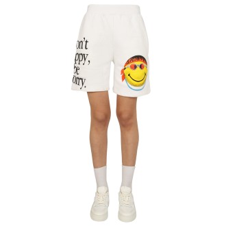 market logo print bermuda 