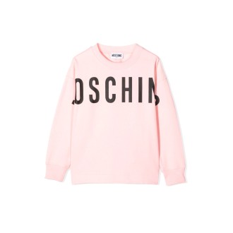 moschino felpa in cotone con logo