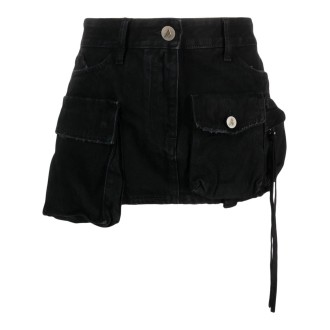 The Attico `Fay` Mini Denim Skirt