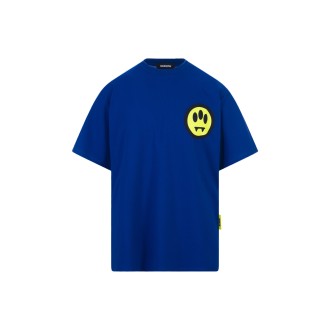 BARROW T-Shirt Blu Royal Con Stampa Logo Su Fronte e Retro