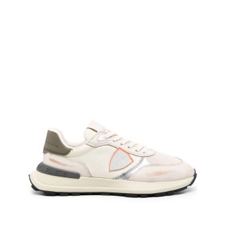 PHILIPPE MODEL Sneakers Antibes - White, Orange and Military Green