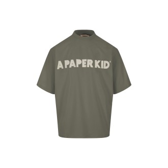 A PAPER KID T-Shirt Verde Con Logo