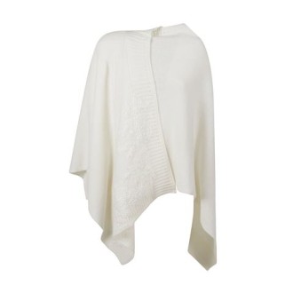 Mantella di Ermanno Scervino, da donna, colore latte. modello ampio, realizzata in lana/cachemire. 