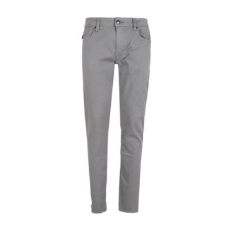 Jeans di Tramarossa, da uomo, colore ghiaccio. Modello slim, caratterizzato da cinque tasche e patch sul dietro con logo. Chiusura con zip e bottone. Passanti per cintura. Vestibilità slim. 