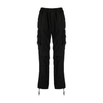 Pantalone di REPRESENT, da uomo, colore nero. Modello cargo, realizzato in cotone. Caratterizzato da due tasche a filetto laterali, tasche cargo e vita elasticizzata. Vestibilità regolare. 