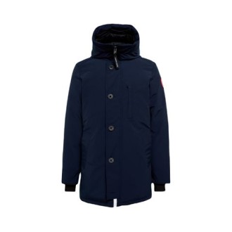 Parka CHATEAU da uomo, color blu. Modello con cappuccio, collo alto, chiusura frontale con zip, chiusura a bottoni, maniche lunghe, polsini elasticizzati, tasca con zip sul petto e tasche a soffietto ai lati. Cartterizzato da applicazione sulla manica con