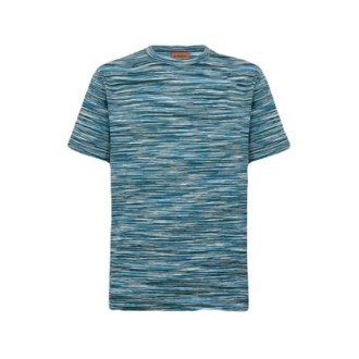 T-shirt di Missoni, da uomo, colore blu. Realizzata in jersey di cotone. 