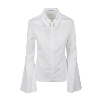 Camicia di Vivetta, da donna, colore bianco. Modello colletto iconico e maniche lunghe con fondo ampio. 