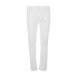 Jeans NICK di Jacob Cohen, da uomo, colore bianco. Modello slim realizzato a nido d'ape. Caratterizzato da cinque tasche e chiusura con bottone e zip. Passanti per cintura. Vestibilità slim. 