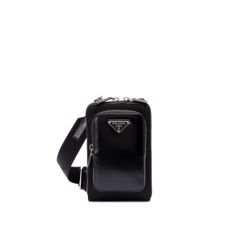 Prada `Re-Nylon` And Leather Phone Case