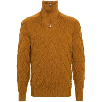 Drumohr Army-Neck Sweater With Half-Zip
