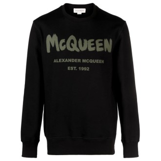 Alexander McQueen `Graffiti` Print Sweatshirt
