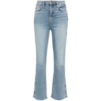 7 For All Mankind `Hw Slim Kick Luxe Vintage Love Soul With Distressed