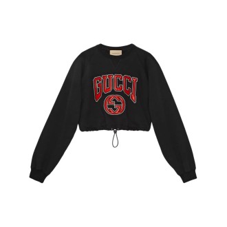 Gucci Cropped Crew-Neck Sweatshirt