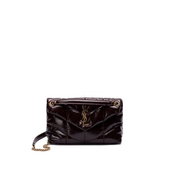 Saint Laurent `Monogram` Small Leather Puffer Bag