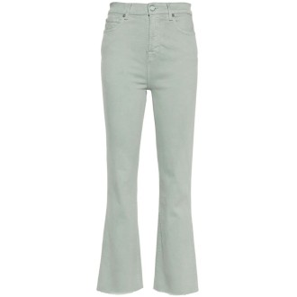 7 For All Mankind `Hw Slim Kick Colored Stretch With Raw Cut Dew` Jean