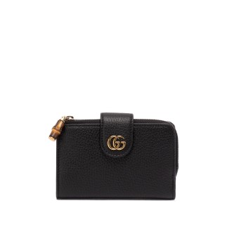 Gucci Medium `Double G` Wallet With Bamboo