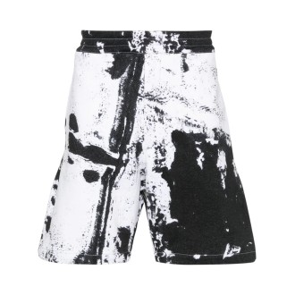 Alexander McQueen `Allover Fold` Print Shorts