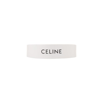 CELINE Cerchietto Bianco Con Logo