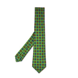 KITON Cravatta Verde Con Pattern