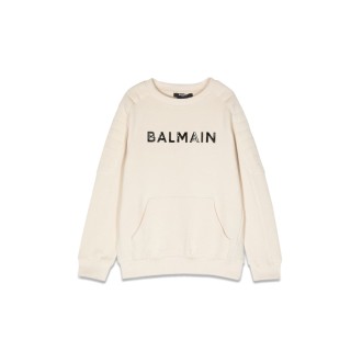 balmain logo crewneck sweatshirt