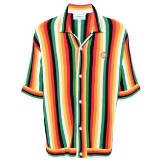 Casablanca Striped Short Sleeve Shirt