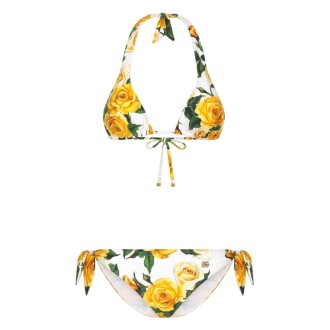 Dolce & Gabbana `Flowering` Padded Triangle Bikini