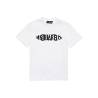 T-Shirt Bianca Con Stampa Dsquared2