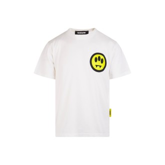 T-Shirt Bianca Con Logo e Lettering Fronte e Retro