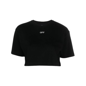Off White `Off Stamp` Cropped T-Shirt