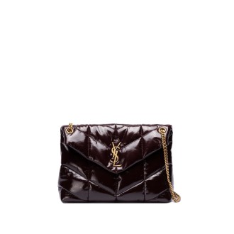 Saint Laurent `Monogram` Medium Leather Puffer Bag
