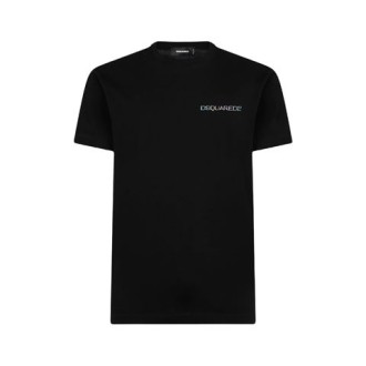 T-shirt di Dsquared2, da uomo, colore nero. Modello girocollo e maniche corte. Scritta stampa multicolore. 