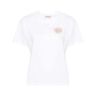 Twin Set `Oval T Floreal` Embroidery T-Shirt