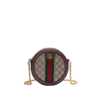 Gucci `Ophidia Gg` Mini Round Shoulder Bag