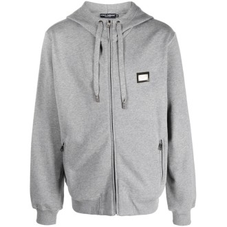 Dolce & Gabbana Zip-Up Hoodie With Branded Tag
