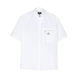 Fendi `Fendi Roma Pocket` Short Sleeve Shirt