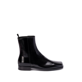 Prada Brushed Leather Ankle Boots