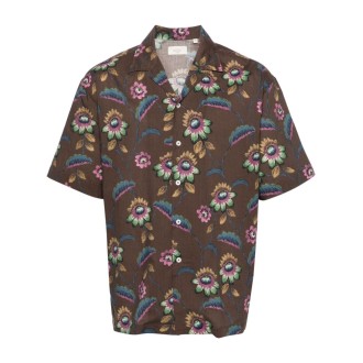 Altea `Bart` Flower Print Short Sleeve Shirt